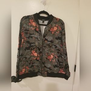 Torrid camo floral bomber jacket